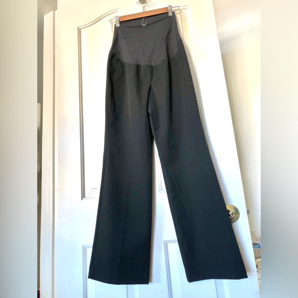 LOFT Black Dressy Wide-Leg High-Waist Pants